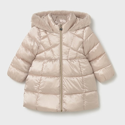 Mayoral girls hold padded Winter coat with hood 