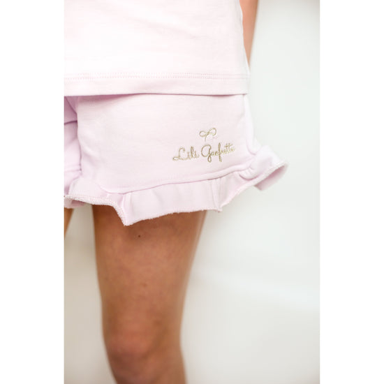 Lily Gaufrette lavender ruffle shorts 