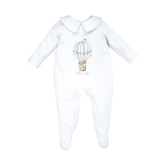 Baby boys white cotton baby grow by Jamiks - Adora Childrenswear