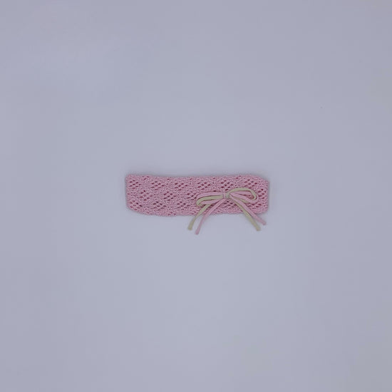 Rahigo girls pink and cream headband SS24 - Adora Childrenswear