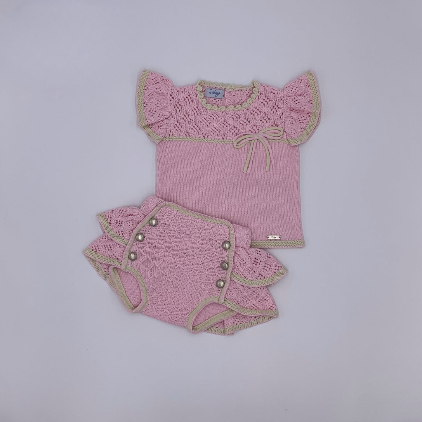 Pink jam pants and jumper for girls by Rahigo - Adora 