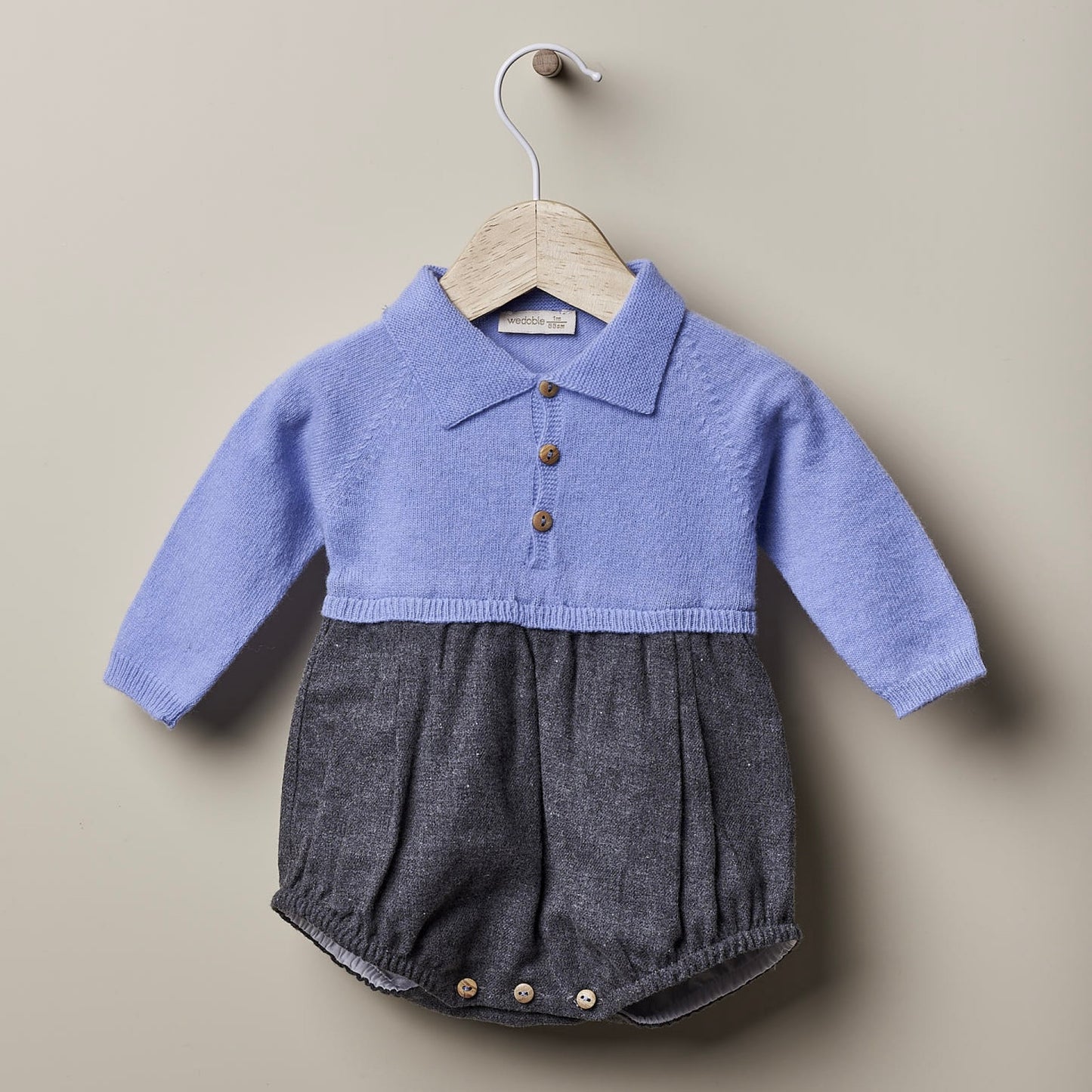 Wedoble boys blue and grey romper - Adora Childrenswear 