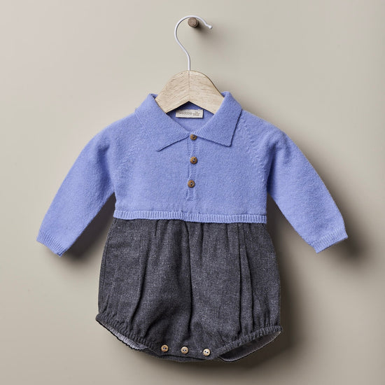 Wedoble boys blue and grey romper - Adora Childrenswear 