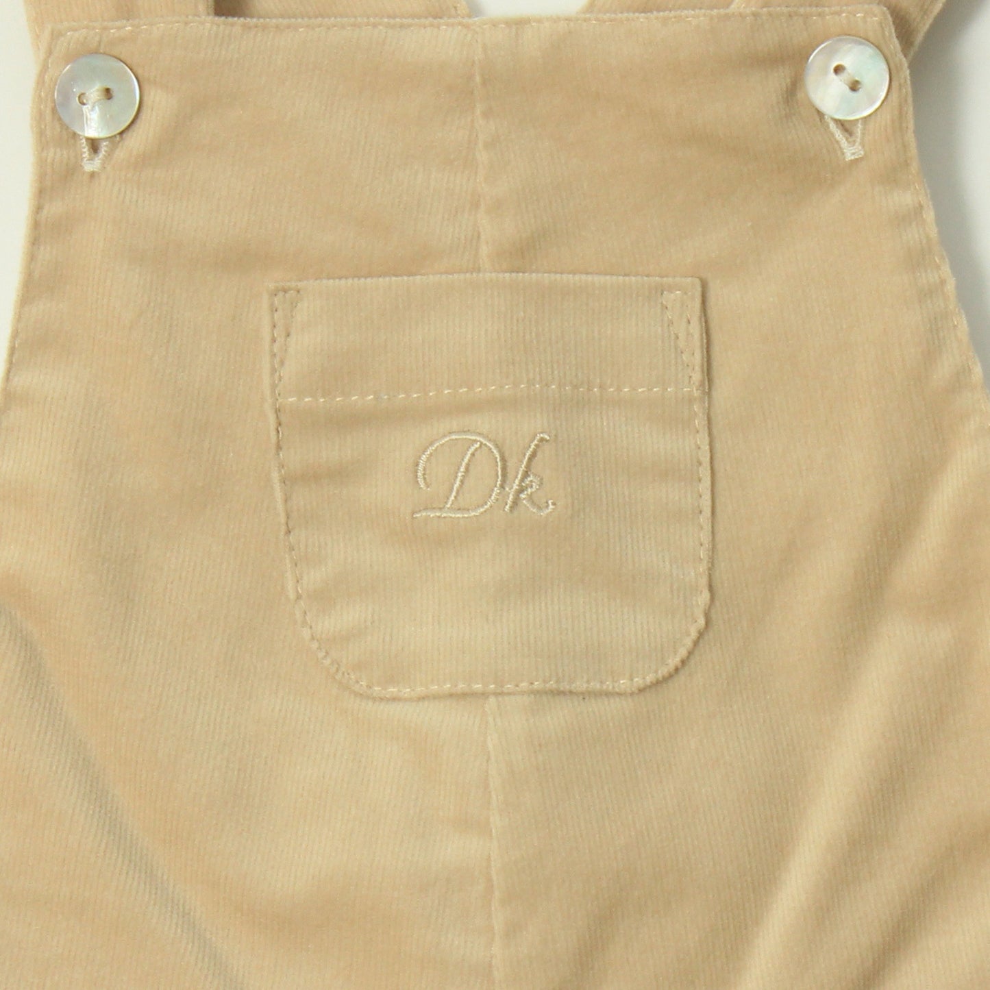 Load image into Gallery viewer, Beige Corduroy Dungarees 3204 - Lala Kids 
