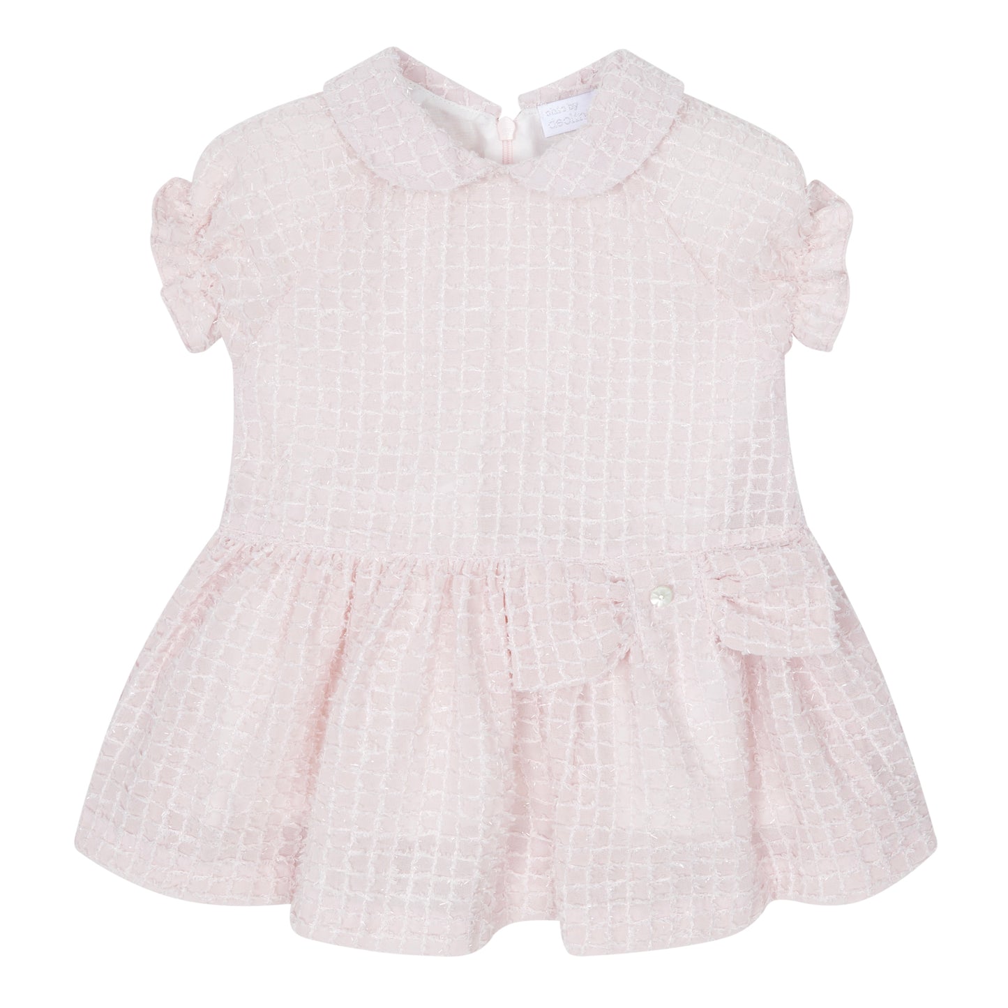 Little girls pink shimmery luxury dress 