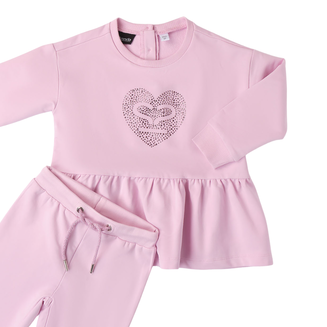 Load image into Gallery viewer, Girls pink tracksuit - Adora Childrenswear
