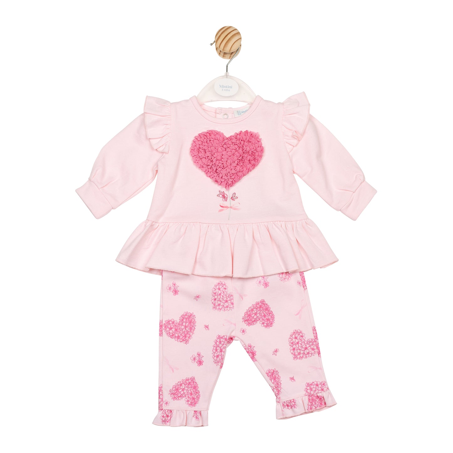 Mintini girls pink leggings set 