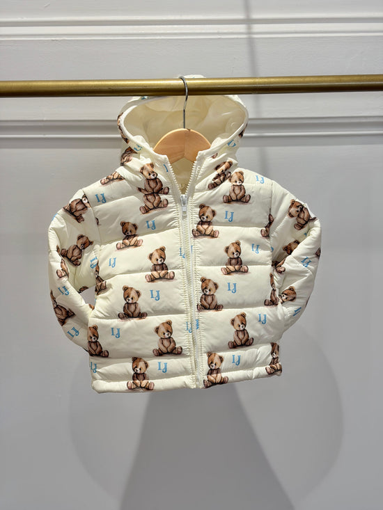 Cream Arlo bear teddy padded coat 