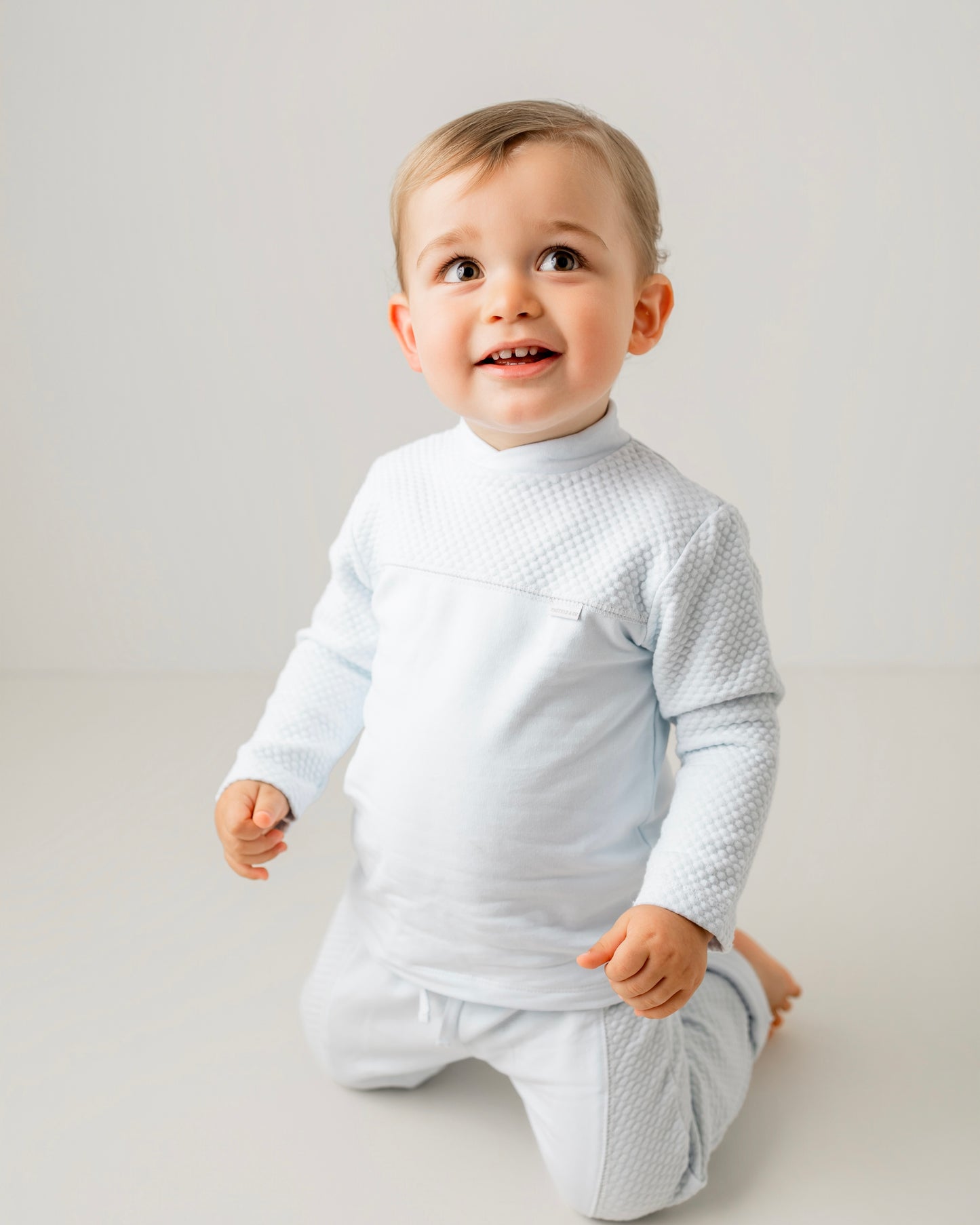 Pastels boys pale blue top and pants set 