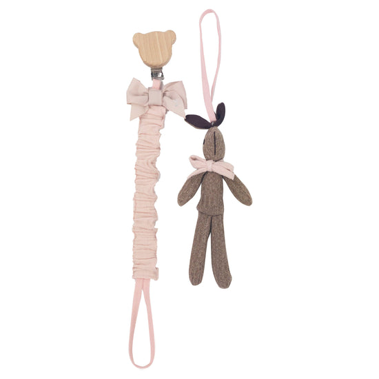 Jamiks bunny dummy clip for baby girls - Adora Childrenswear 