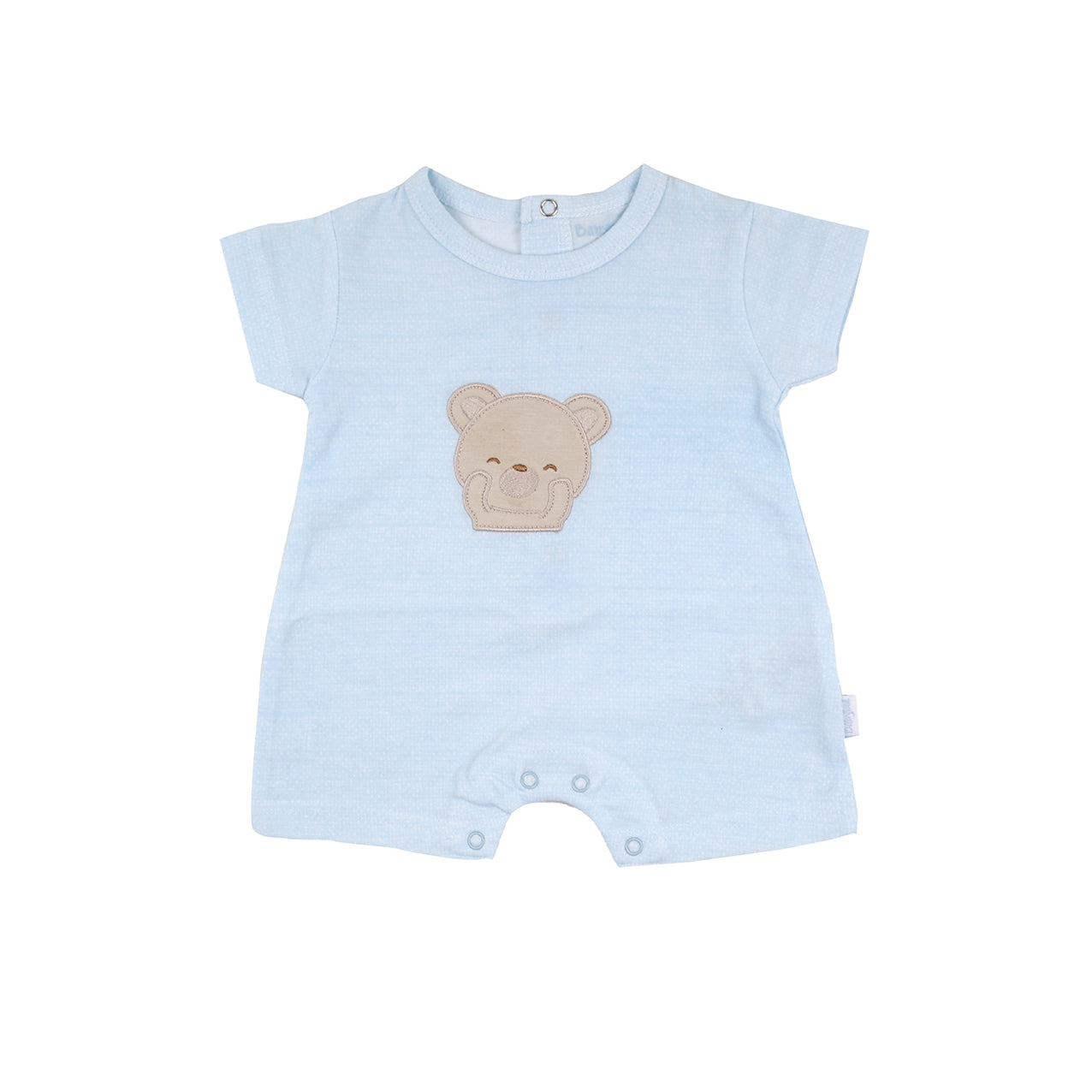 Baby boys pale blue teddy bear romper - Adora Childrenswear