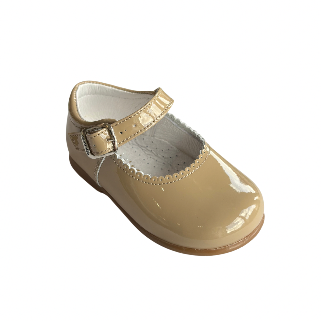 Arena Beige Patent Mary Janes 3960