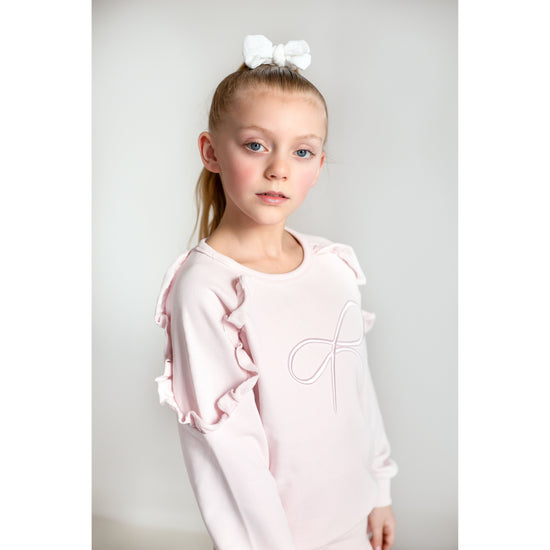 Lily Gaufrette pink ruffle jumper 