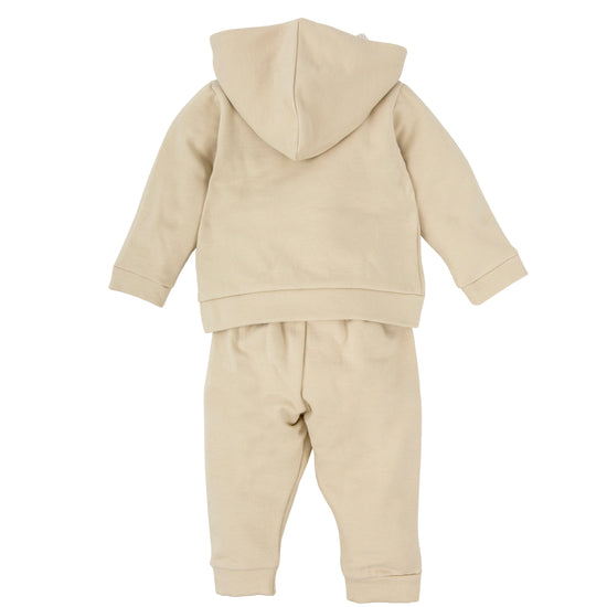 Babidu boys sand beige cotton tracksuit 
