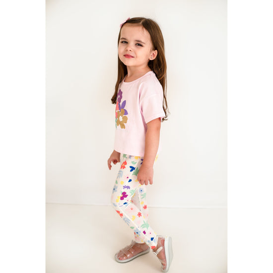 Load image into Gallery viewer, Catamini pink cropped T shirt for girl 
