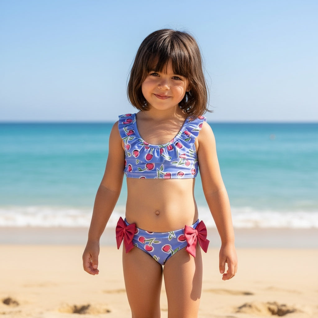 Deolinda girls cherry print bikini 