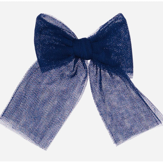 Rahigo Navy tulle hair bow for girls - Adora Childrenswear