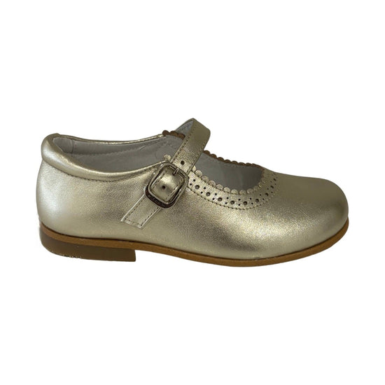 Gold Mary Jane Shoes For Girls by Andanines