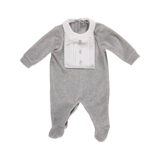 Grey baby grow for baby boys - baby gifts
