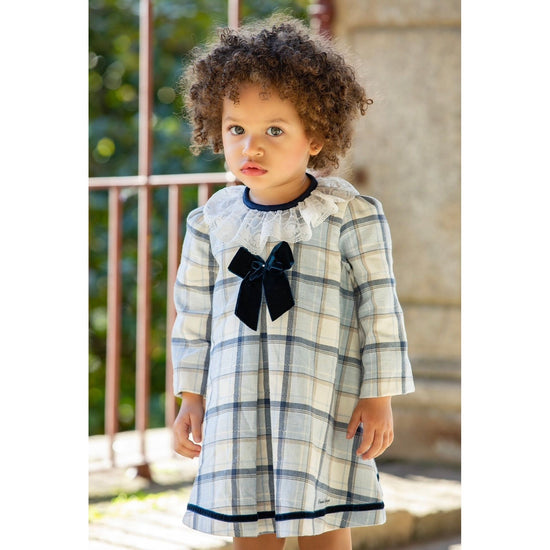 Blue and Navy Check Dress 3362
