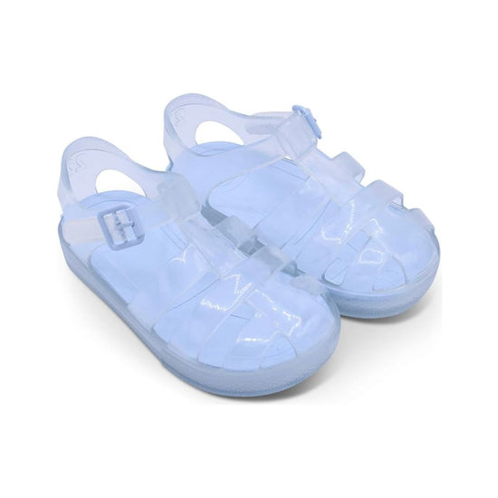 Marena Jelly Sandals in Clear/Blue - Adora Childrenswear