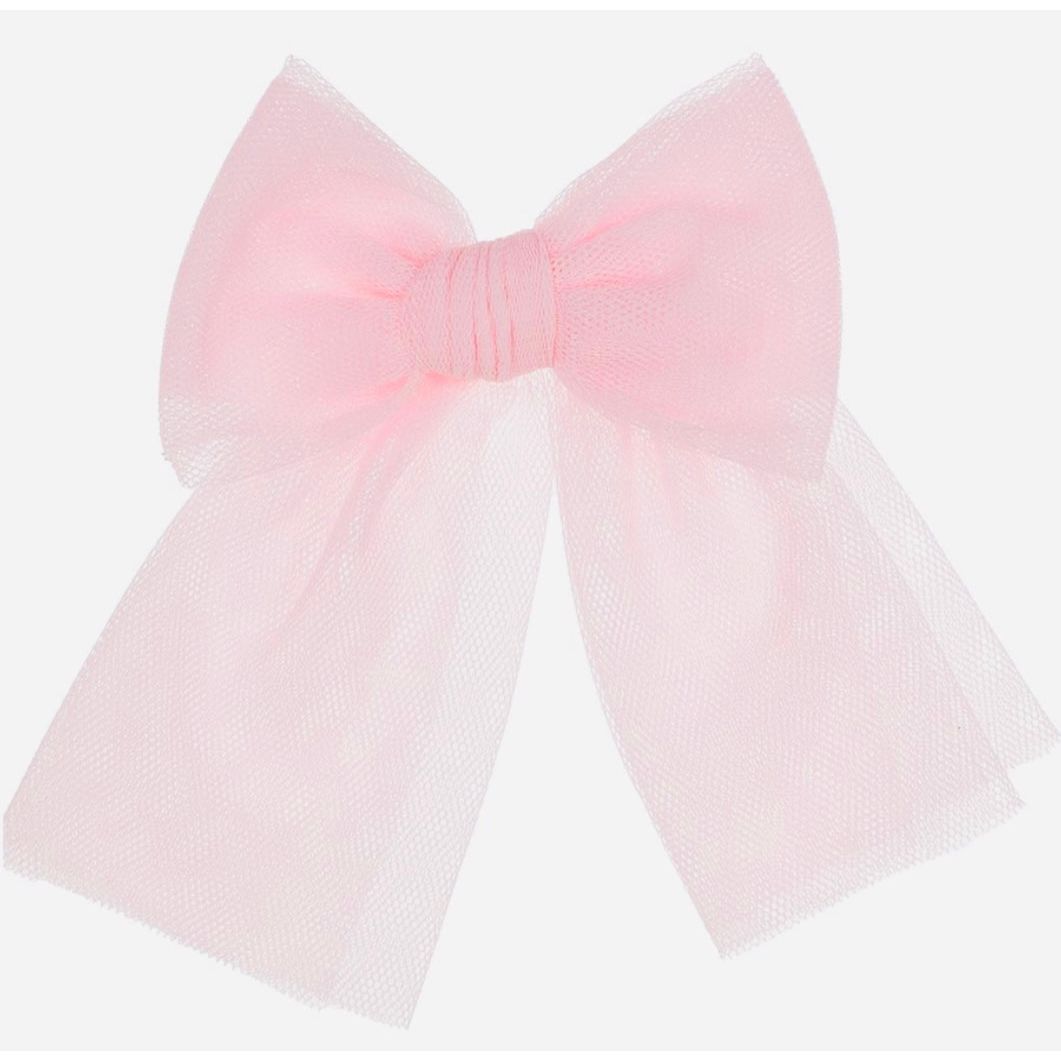 Rahigo baby pink tulle hair bow for girls - Adora Childrenswear