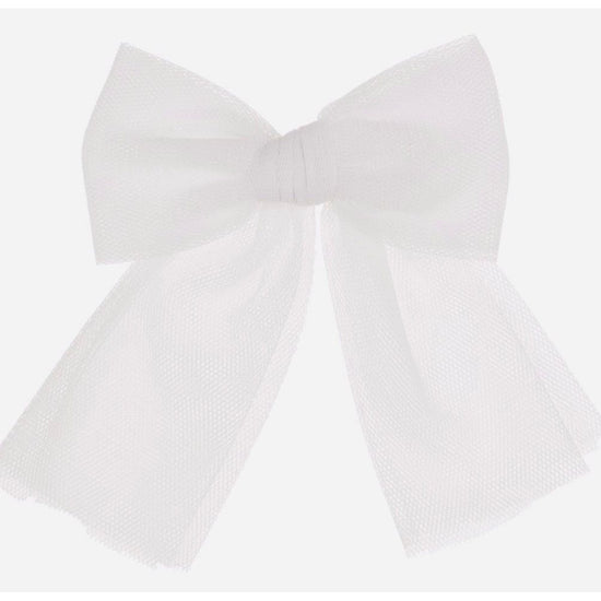 Rahigo white tulle hair bow for girls - Adora Childrenswear