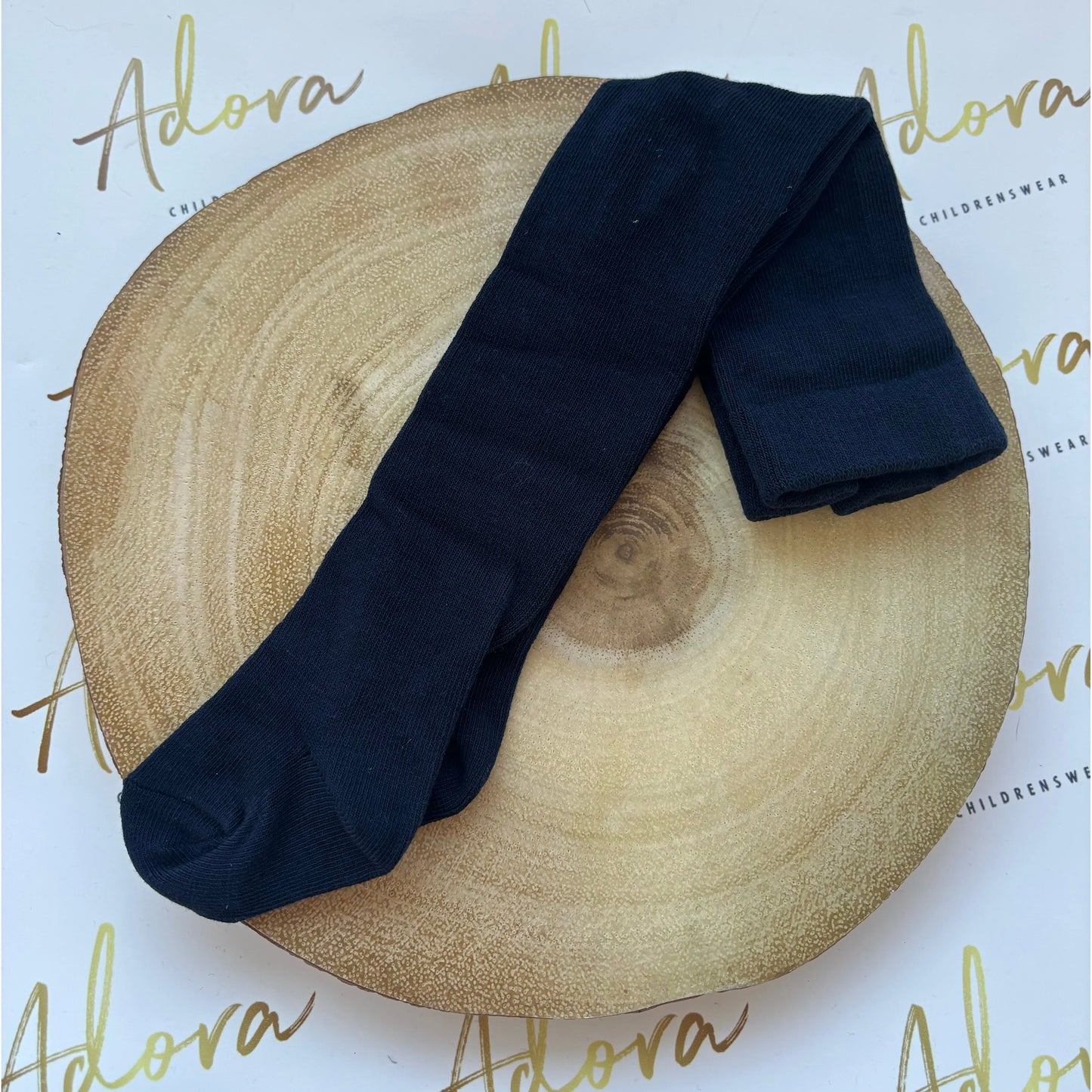 Load image into Gallery viewer, Baby and children’s navy cotton tights - Adora Childrenswear
