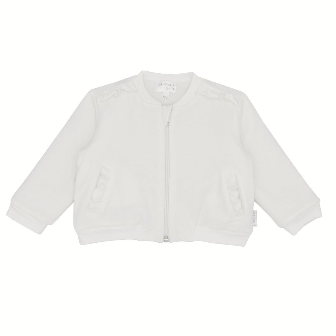 Pastels & Co girls ivory bomber jacket