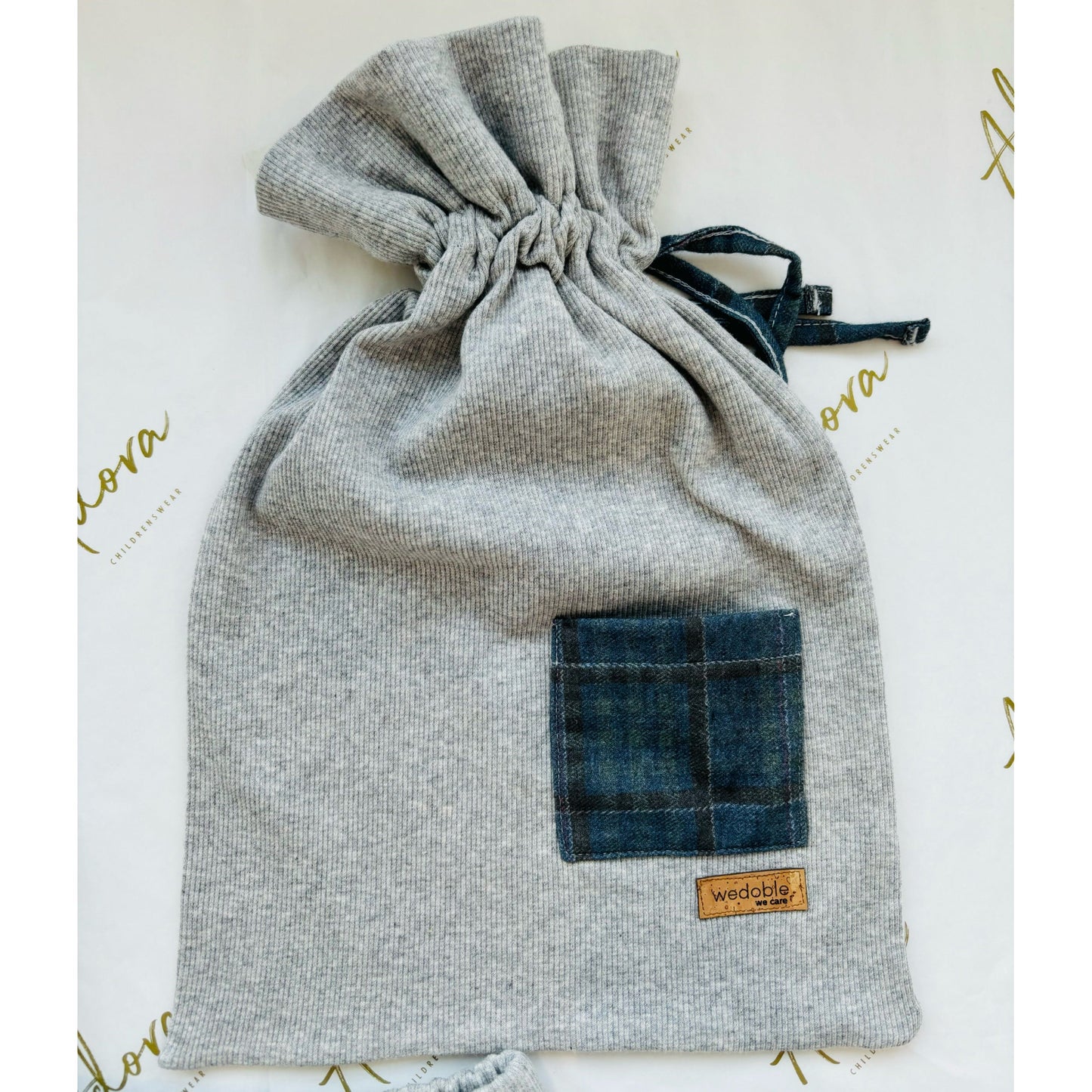 Gifts for boys - Grey cotton Pyjamas in a bag 