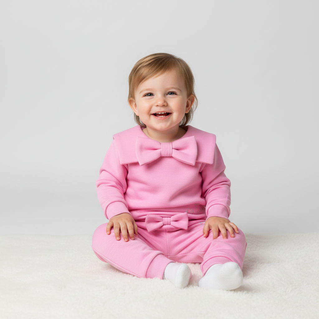 Bubblegum Pink Bow Tracksuit 9544