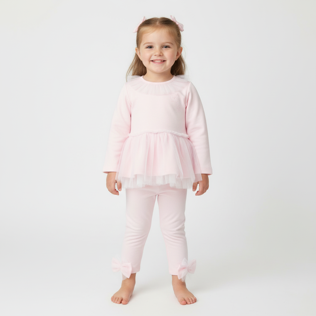 Pink Tulle Leggings Set 9660