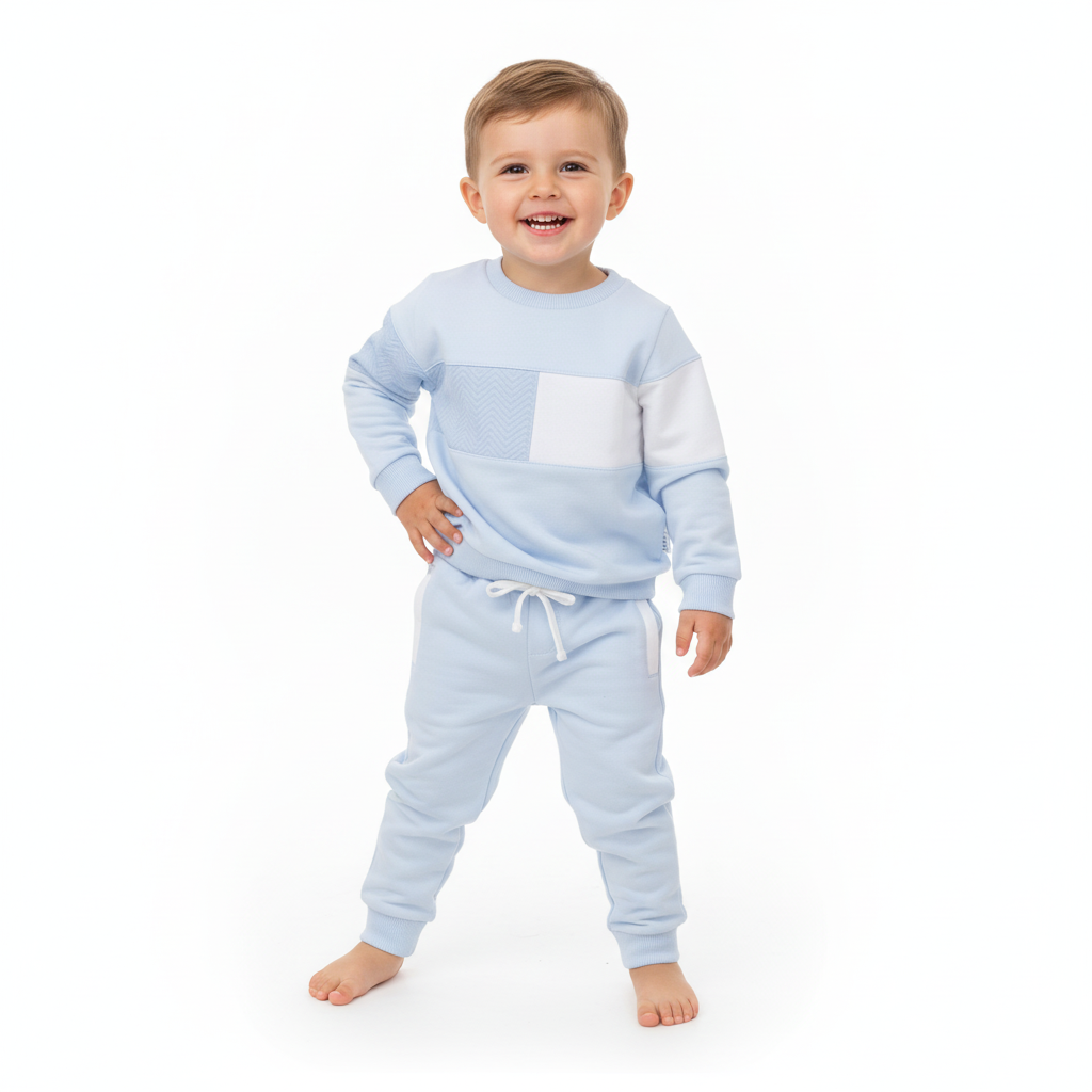 Blue Chevron and White Tracksuit 9675