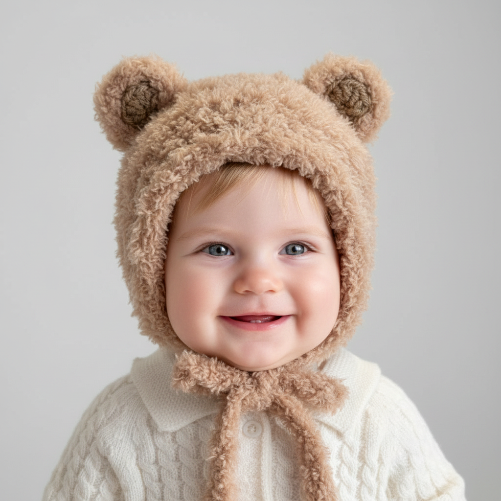 Camel Teddy Bear Crochet Hat 4030