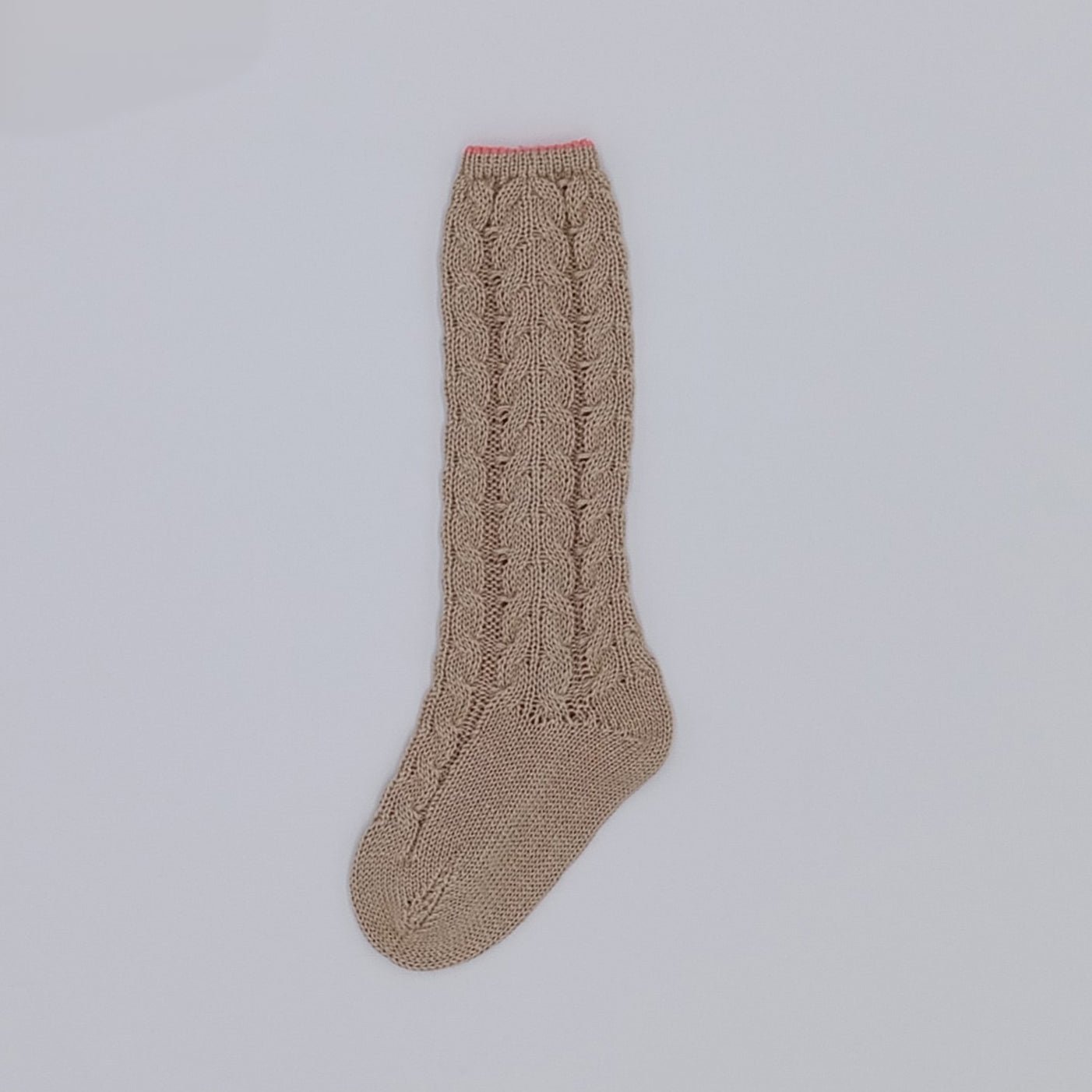 Rahigo SS26 boys camel and salmon knee high socks 