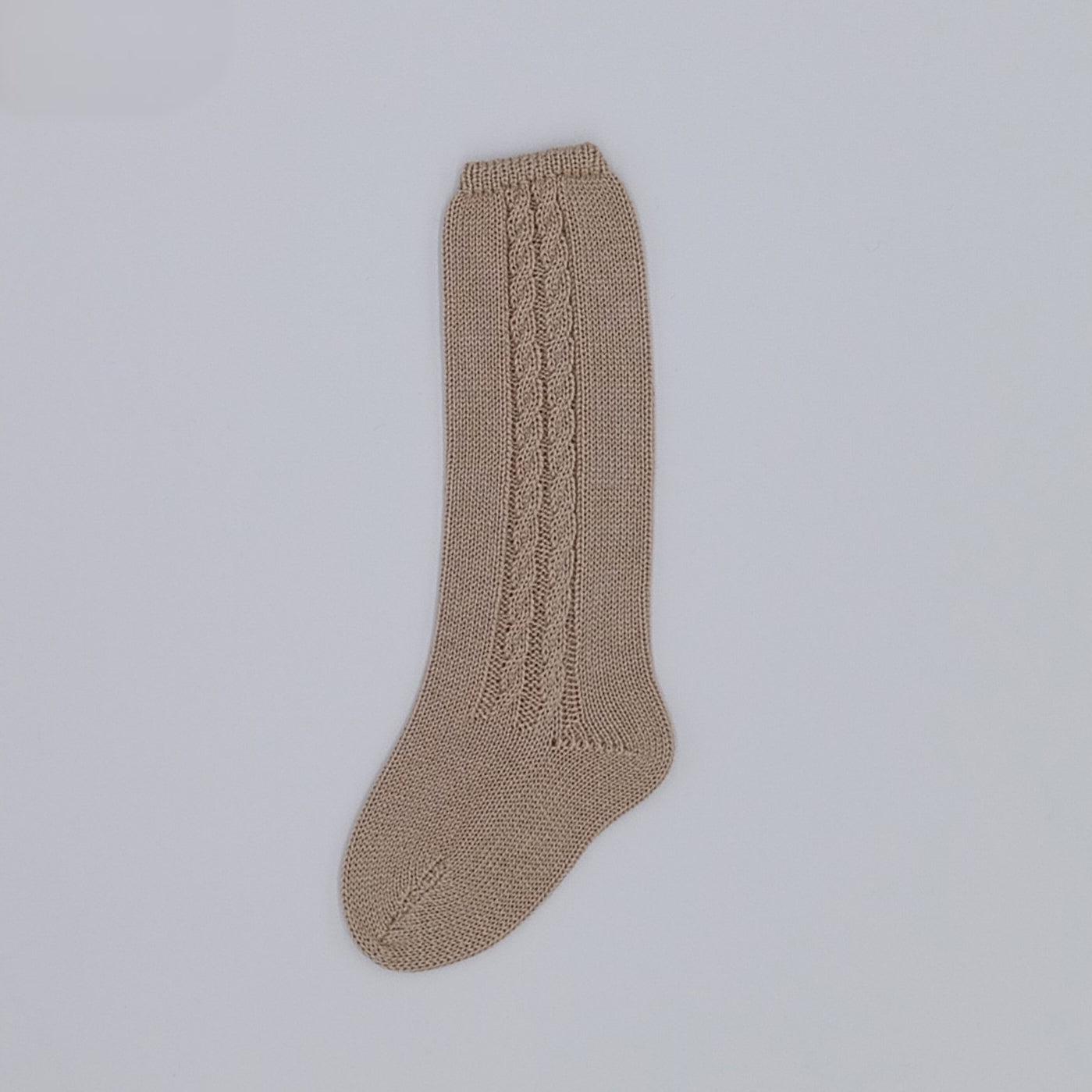 Rahigo SS26 boys camel fine knit knee high socks 