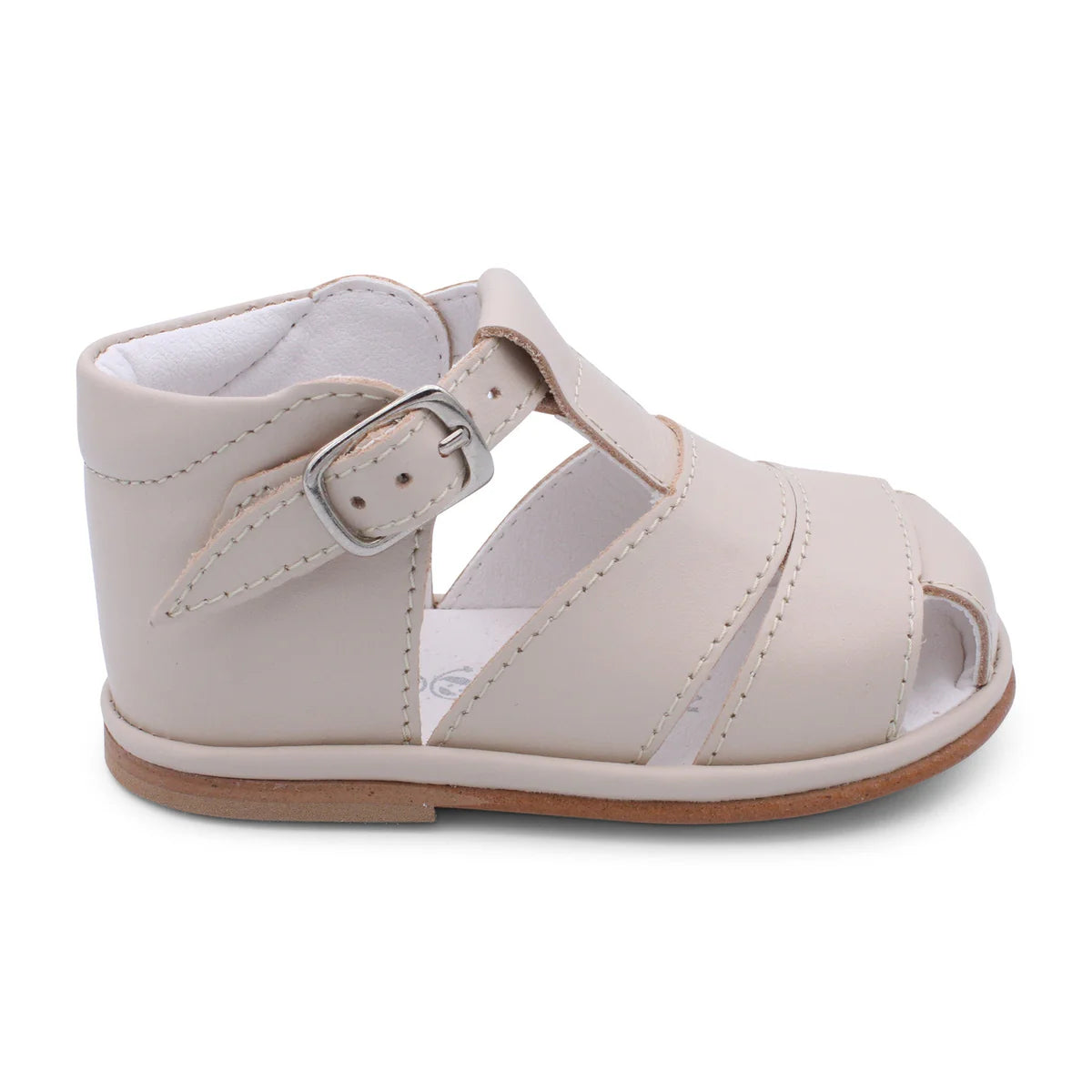 Borborleta boys nude leather summer sandals 