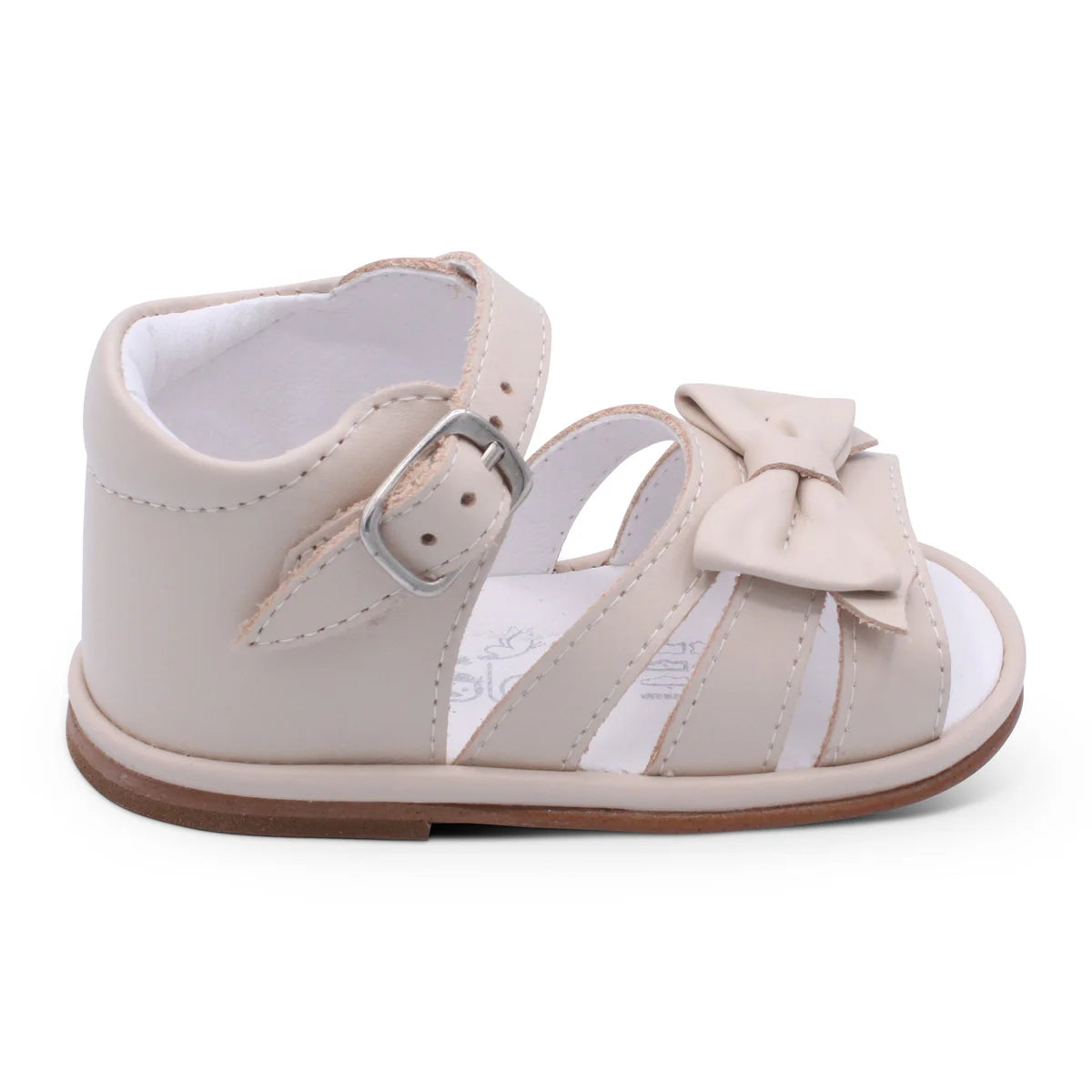 Borborleta toddler girls nude leather sandals 