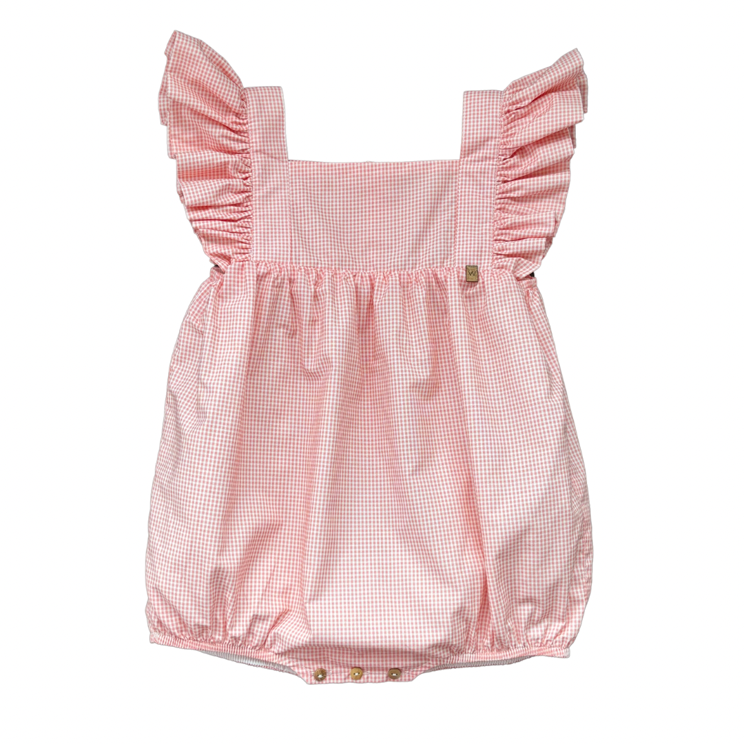 Wedoble baby girl coral summer romper - Adora Childrenswear 