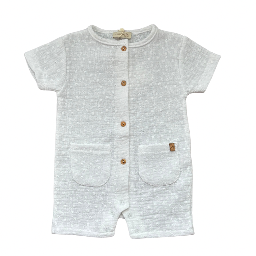 Wedoble baby wear - White unisex romper - Adora Childrenswear