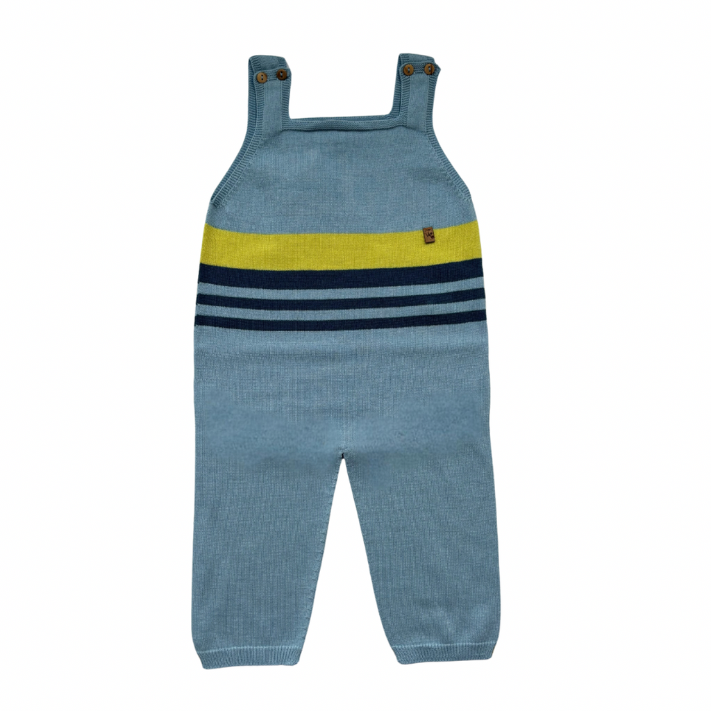 Pale Blue And Indigo Striped Dungarees - Wedoble – Adora Childrenswear