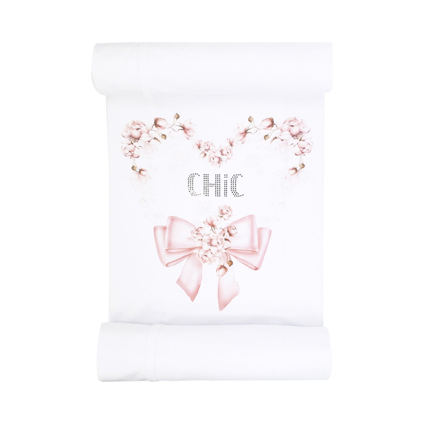 Jamiks white cotton baby swaddle for girls - Adora Childrenswear 