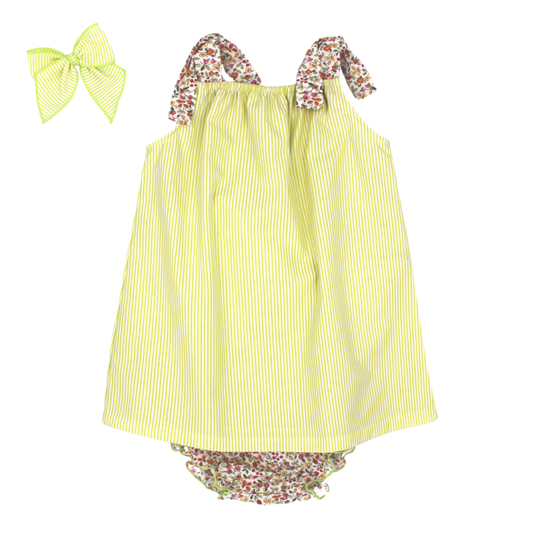Rapife lime green striped dress