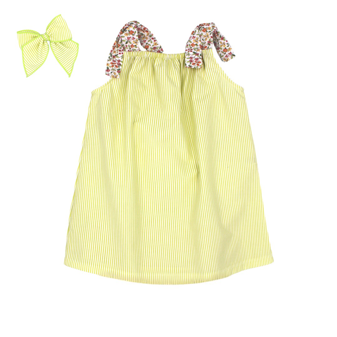 Rapife lime green striped dress