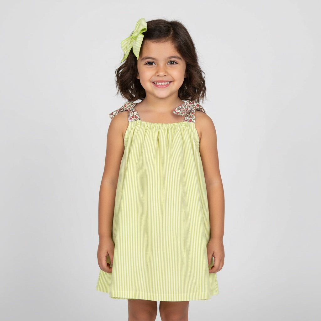 Rapife lime green striped dress