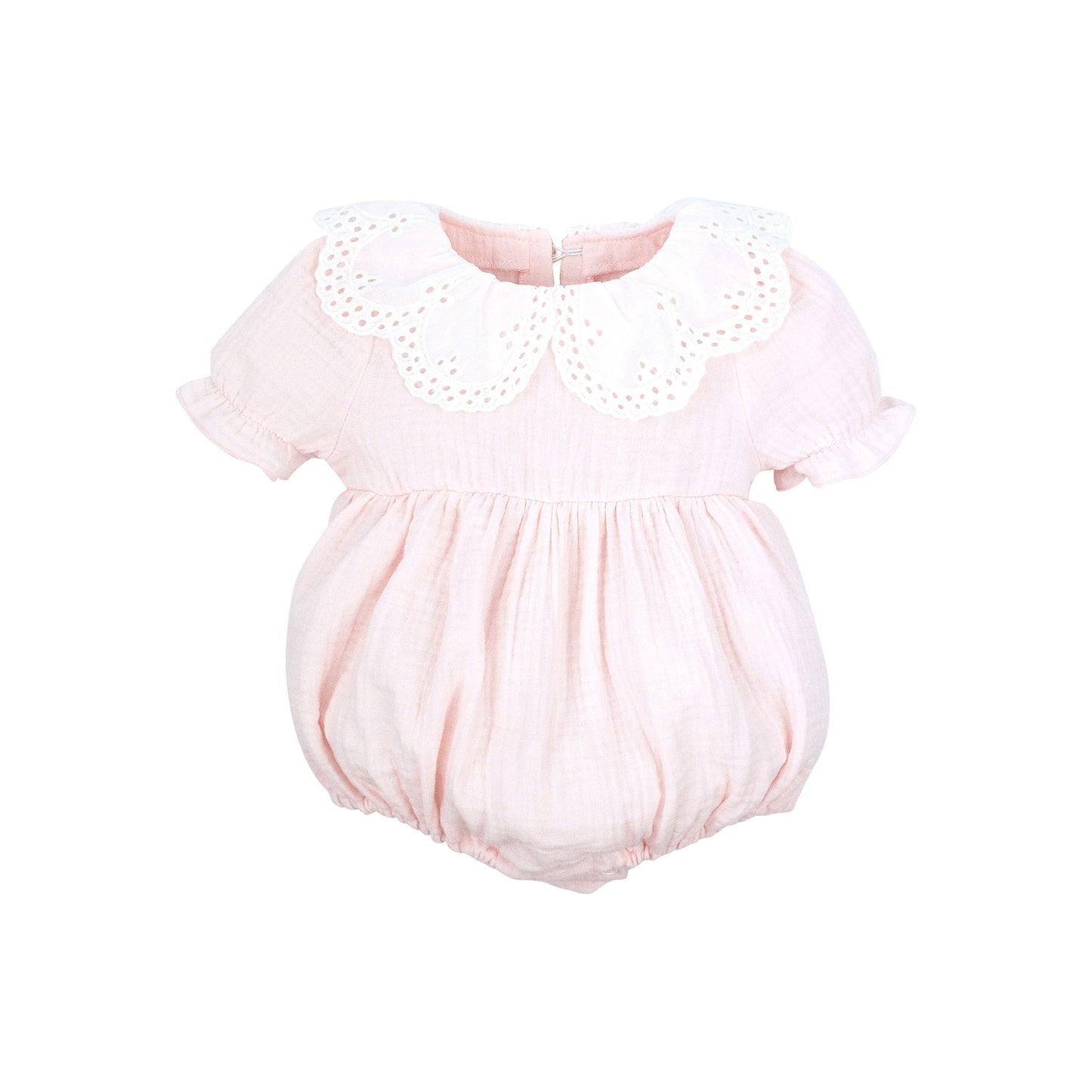Pink baby girls romper with pretty collar by Jamiks - Adora Childrenswear 