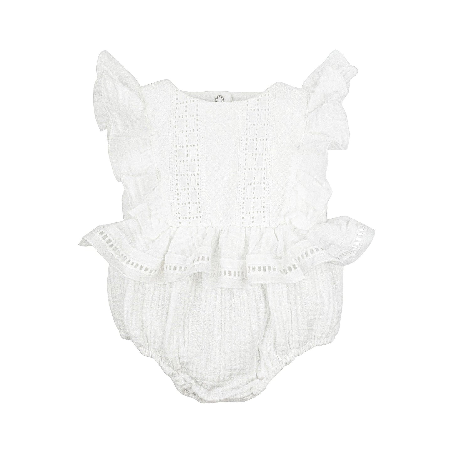 Baby girls cotton romper with frills by Jamiks - Adora Childrenswear