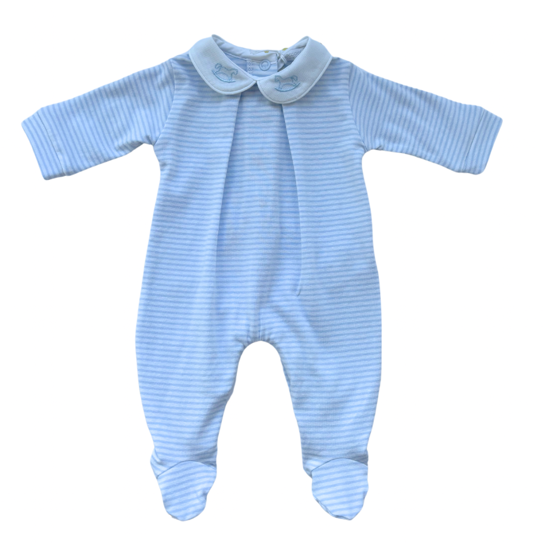 Coccode pale blue and white striped baby grow - Adora Childrenswear