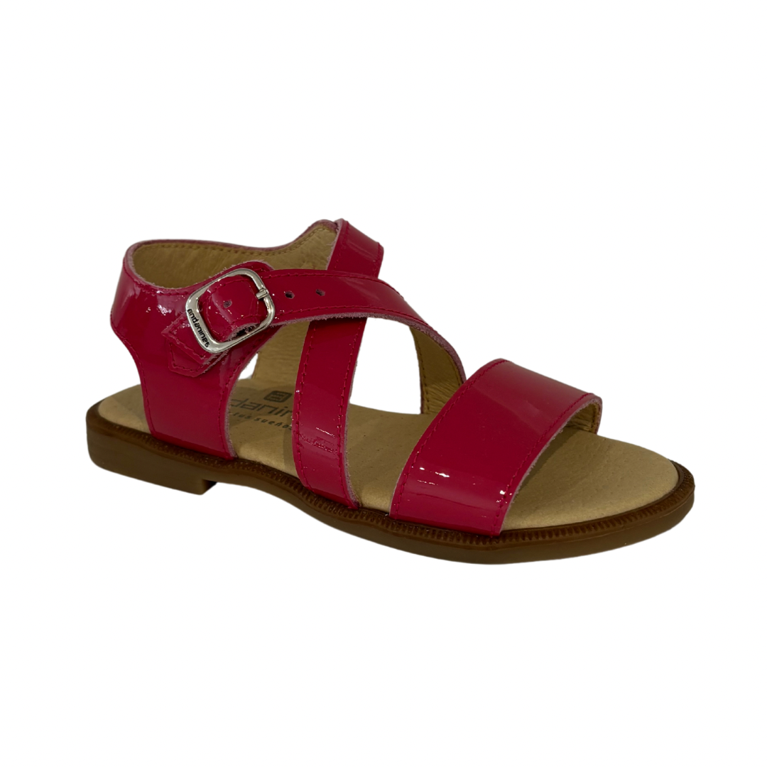 Andanines pink patent summer sandals for girls - Adora Childrenswear