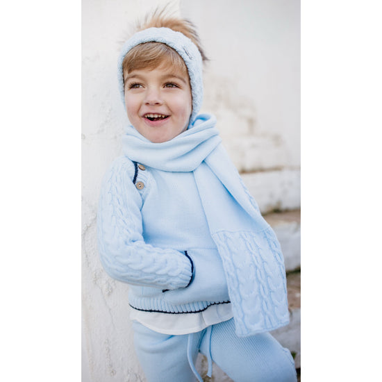 Boys Rahigo tracksuit in baby blue and navy colourway - Adora Childrenswear